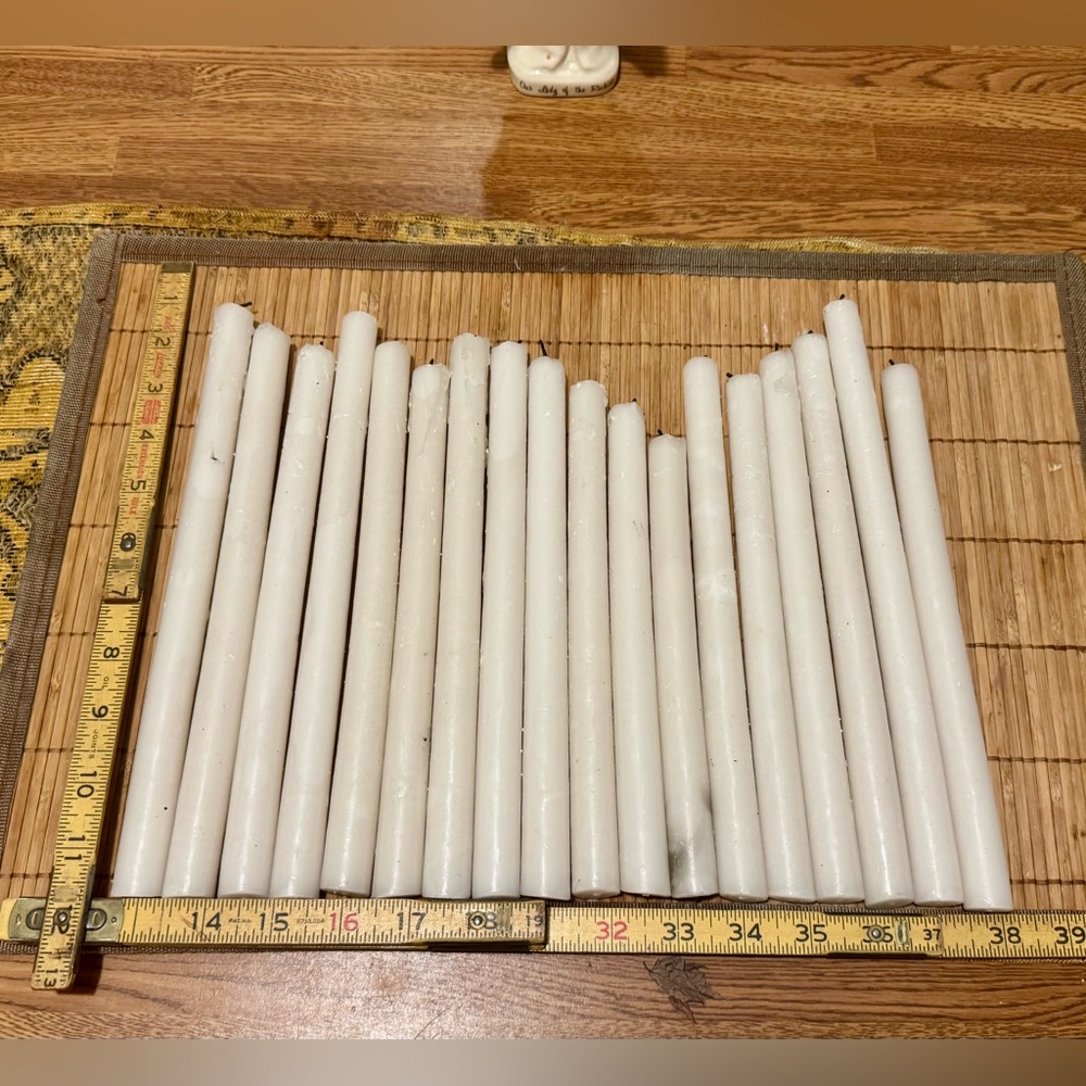 Lot of paraffin wax Pillar candles - 18 pieces - 2.28 lbs
